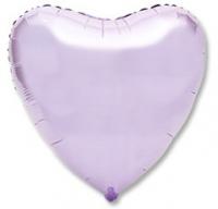 Шар Сердце Ag Металлик Lilac Сиреневый 18"/45см фольга