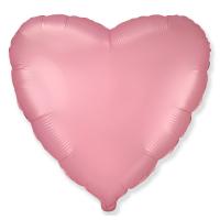 Шар Сердце FM Пастель сатин PINK Розовый 18"/45см фольга